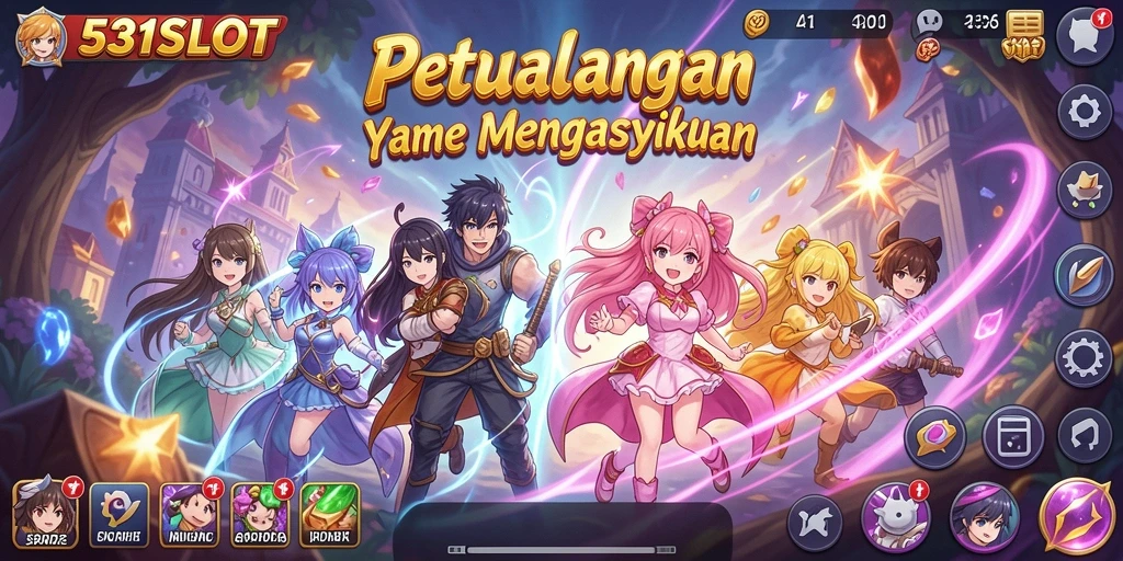 Tampilan gameplay 531SLOT menampilkan karakter anime yang beraksi seru.