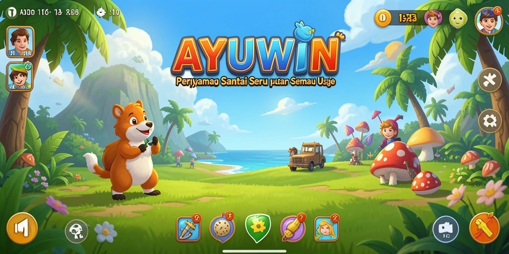 Tampilan gameplay AYUWIN yang ceria dan seru