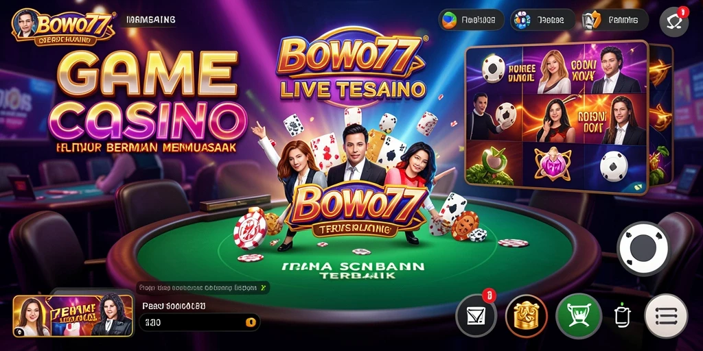 Tampilan menakjubkan dari permainan Live Casino BOWO77.