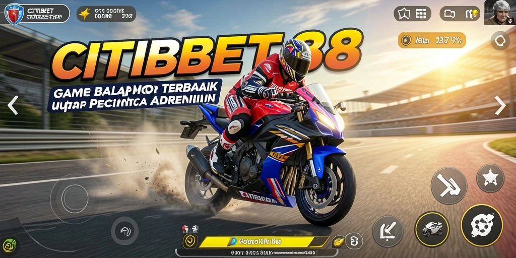 Tampilan seru dari gameplay balap motor CITIBET88.