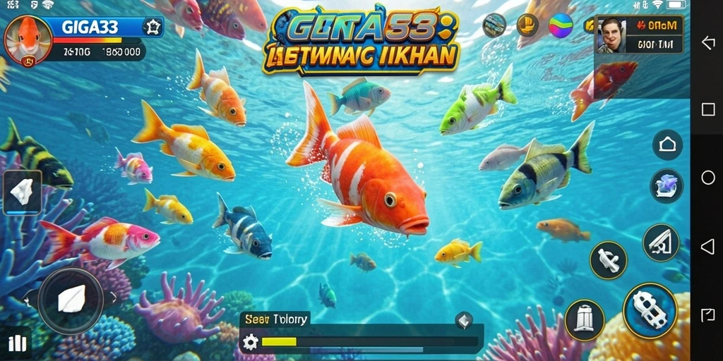 Screenshot GIGA33 menampilkan gameplay Tembak Ikan yang seru dan menantang.