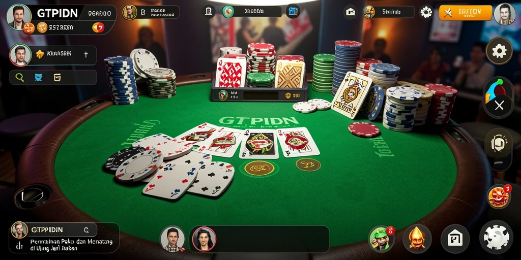 Screenshot gameplay GTPIDN menampilkan keseruan permainan Poker.