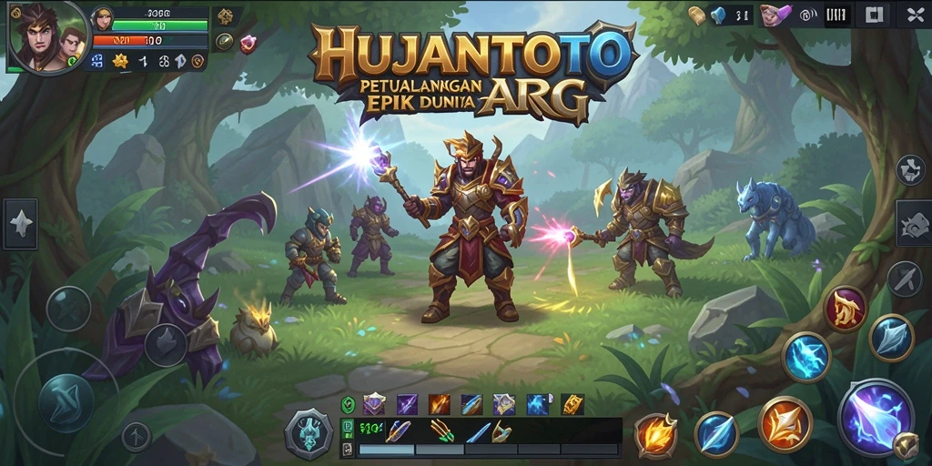 Screenshot HUJANTOTO menampilkan pertarungan epik dalam dunia ARPG.