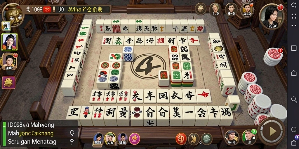 Tampilan gameplay Mahjong yang menawan dan penuh tantangan.