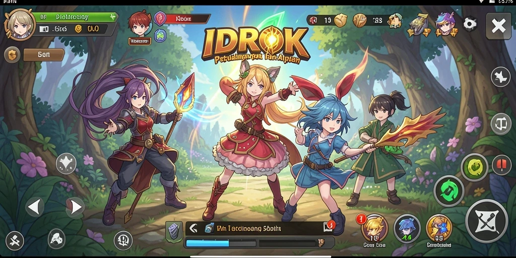 Gameplay memukau dalam dunia anime yang penuh warna.