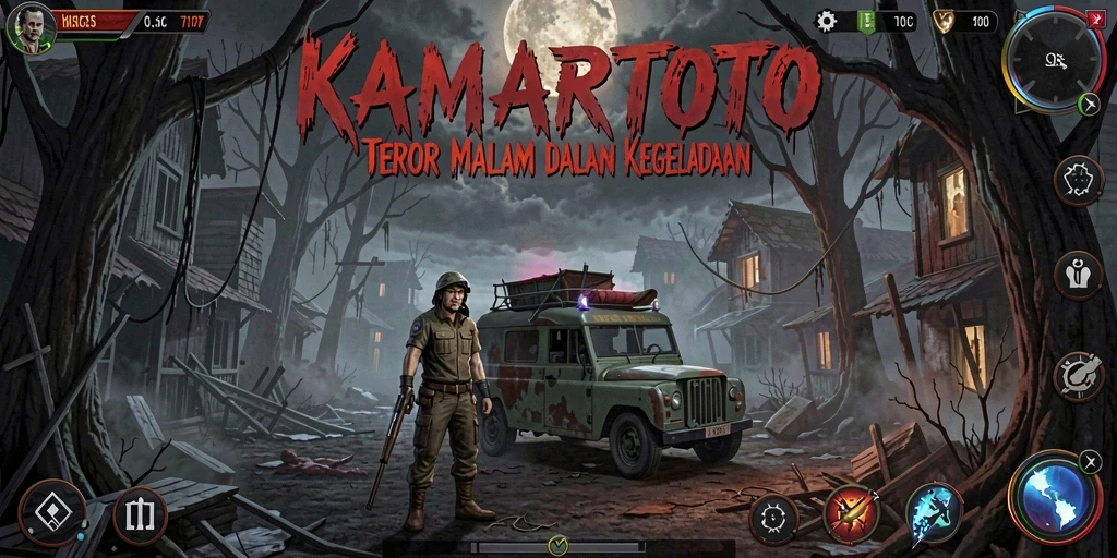Tangkapan layar KAMARTOTO menampilkan momen ketegangan penuh kengerian dalam gameplay.