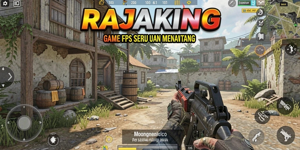 Screenshot gameplay RAJAKING menampilkan aksi pertempuran yang intens.