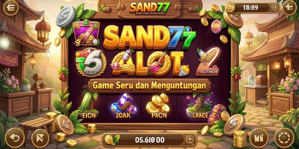 Tampilan menarik dari gameplay Slot SAND77 dengan grafis menawan.
