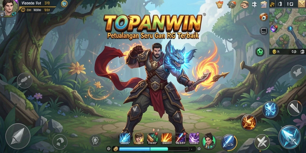 Tangkapan layar gameplay <strong>TOPANWIN</strong> menunjukkan aksi seru dalam pertarungan RPG.