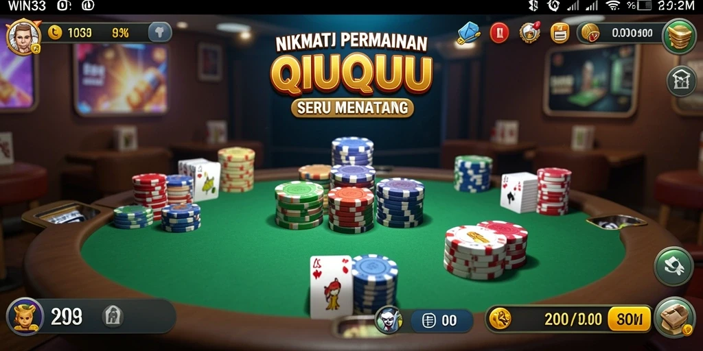 Tampilan gameplay WIN33 yang menarik dan seru dalam QiuQiu.